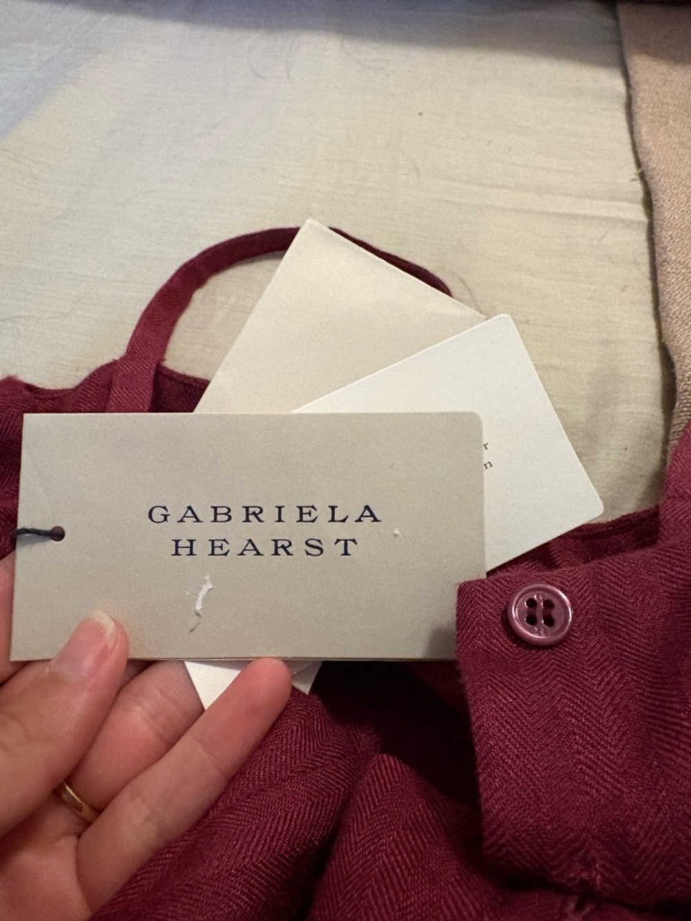 Gabriela Hearst Ombre Maxi Dress in Wine and Lavender - Picture 4 of 4